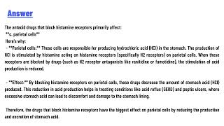 Some antacid drugs block histamine receptors resulting in reduction of the production [upl. by Noxid]