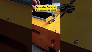 Customize Pre inked round Stamp Making diy preinkstamp viralvideo [upl. by Adolphus927]