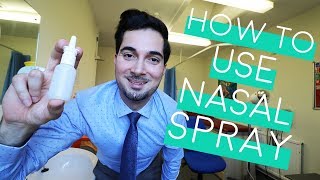 How To Use Nasal Spray  How To Use Nasal Spray Properly  Nasal Spray Technique 2018 [upl. by Ahcim691]