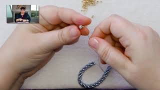 How to Add a Clasp to Three Bead Herringbone Rope [upl. by Otrebor858]