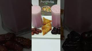 Strawberry ShakeSamosaDates ytshorts shorts ramadanspecial [upl. by Zoes]