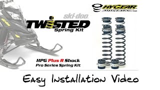 Hygear  Twisted Spring Kit Installation SkiDoo HPG Plus R Shock [upl. by Nahn]