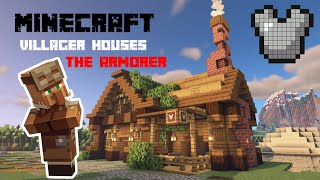 Minecraft  How to build  The ARMORER villager house [upl. by Senn]