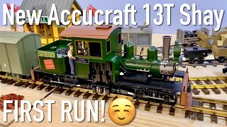 Casselman ON FIRST RUN — Accucraft’s new 13T Shay Please likesubscribecommentshare [upl. by Daloris]