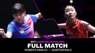 FULL MATCH  Chen Xingtong vs Miwa Harimoto  WS QF  WTTMacao 2024 [upl. by Kuska]