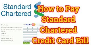 How to pay Standard Chartered credit card bill online through other bank  Standard Chartered Bank [upl. by Leander]