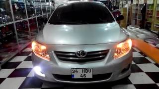 Toyota Corolla Çakar Sis ve Amerikan Park Uygulaması ŞNT GARAGE [upl. by Yenruogis]