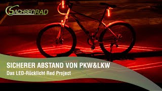 Das Rücklicht Red Project lässt Autos und LKW vom Rad gut Abstand halten [upl. by Aerdied595]