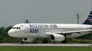 Batavia Air A320 Takeoff  Ahmad Yani Airport Semarang [upl. by Robinson107]