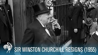 Sir Winston Churchill Resigns 1955  British Pathé [upl. by Kampmeier]