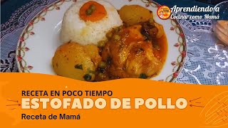 Receta Corta ESTOFADO DE POLLO recetasperuanas [upl. by Sillihp799]