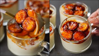 Banana Pudding Cup Dessert  Eggless amp Without Oven  Easy Banana Pudding In A Cup  Dessert Recipe [upl. by Haral]