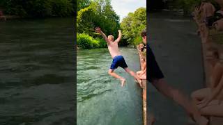 TOP TOURIST ATTRACTION MUNICH EISBACH SWIMMING IN ENGLISH GARDEN [upl. by Nallij]