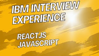 IBM Interview Experience Reacts  JavaScript [upl. by Crean886]