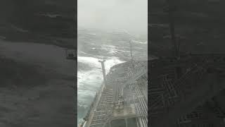 Oil Tanker In Hurricane  Part 1 shorts storm sailing ship [upl. by Hcirteid]