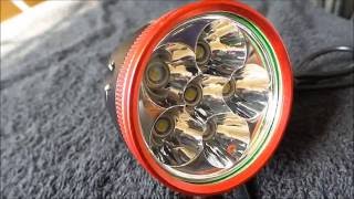 6T6 CREE XML T6 LED BICYCLE FRONT LIGHT REVIEW [upl. by Schwenk256]