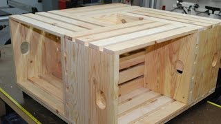 How to Make a Crate Coffee Table woodloggercom [upl. by Latyrc783]