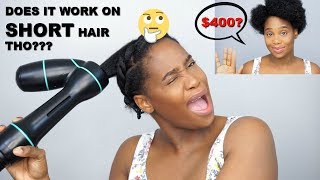 Is it WORTH THE HYPE 400 Revair Reverse Air Dryer on Short Natural Hair  Kendra Kenshay [upl. by Sion800]