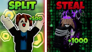 SPLIT or STEAL 1000 ROBUX Pls Donate [upl. by Atterbury]