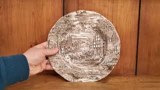 Enoch Wedgwood Dickens Coaching Days China Dinner Plate [upl. by Hyo]