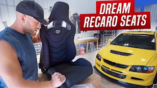 Installing My DREAM Seats Into The Evo 8 Recaro Sportster GT [upl. by Nicolette372]