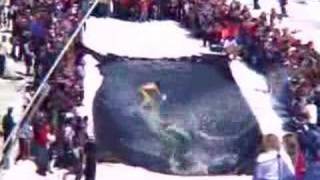 Skiing amp Snowboarding Pond Skim amp High Ollie at Stratton VT [upl. by Pelagias433]