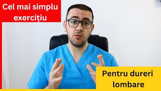 Cel mai simplu exercițiu pentru durerile lombare kinetoterapie [upl. by Laryssa]