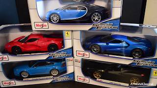 Unboxing 118 Maisto Diecast Car From Costco Bugatti Chiron LaFerrari 458 Speciale 911 GT3 RS [upl. by Jamieson]