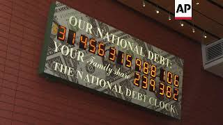 US debt clock shows running total [upl. by Anitsuj]