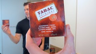 Tabac Shaving Soap  Shave Review [upl. by Ahsla904]