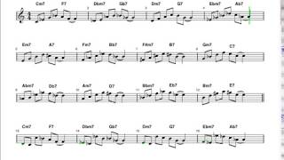 Chromatically Ascending IIV Using Chord Tones Starting From Each Scale Degree [upl. by Eladnek]