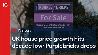 UK annual house price growth hits decade low Purplebricks plunge [upl. by Jutta]