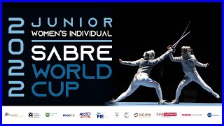 Sabre World Cup Sosnowiec 2022  Junior Womens Individual  Piste Blue 5 [upl. by Anyotal]