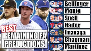 The Best Remaining MLB Free Agents At Each Position amp Predicting Where they Will Sign [upl. by Raynata]