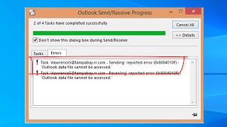 How To Fix “Outlook data file cannot be accessed error 0x8004010Fquot [upl. by Modeste]