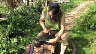 Edge Peening a Styria Scythe Blade [upl. by Annalee]