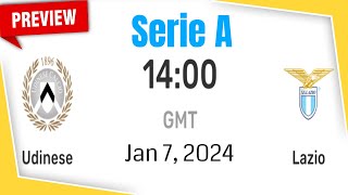 Serie A  Udinese vs Lazio  prediction team news lineups  Preview [upl. by Maril28]