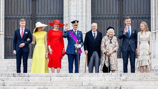 Belgian Royal family attend mass at National Day 2023 in Brussels [upl. by Zakarias]