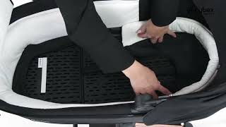 How to Set Up the Lux Carry Cot I ePRIAM Stroller Travel System I CYBEX [upl. by Ahsimit]