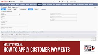 NetSuite Tutorial How to Apply Customer Payments [upl. by Severen]