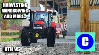 Harvesting Windrowing And Straw Work in South East Slovenia Dolenjska [upl. by Aisenet]