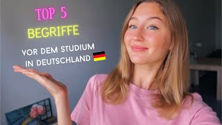 TOP 5 Begriffe die Du vor dem Studium in Deutschland brauchst [upl. by Nagy]