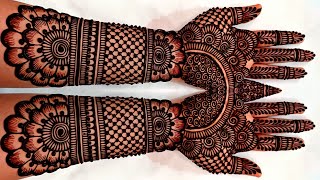 New easy stylish back hand mehndi design simple mehndi design  mehndi design  mehndi [upl. by Ameerak]