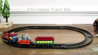 9Piece Red Battery Operated Animated Christmas Train Set  Northlight XH93267 [upl. by Eserehc]