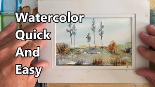 How To Paint A Watercolor Landscape Watercolor Painting For Beginners Watercolor Quick And Easy [upl. by Aniger]