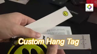 eco friendly hang tag custom label tags for clothing fashionable brand labels [upl. by Concettina]