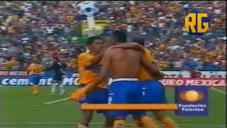 LA MAGIA DE WALTER  TIGRES 22 SANTOS  J8 Clausura 2003  GOLES de WALTER GAITAN y HUGO SANCHEZ [upl. by Haeckel]