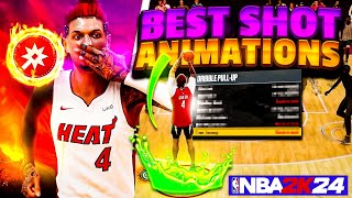 Best Shot Creator Animations in NBA 2K24 Best Fade Dribble Pull Up Hop Jumper amp Spin Jumper [upl. by Olli]