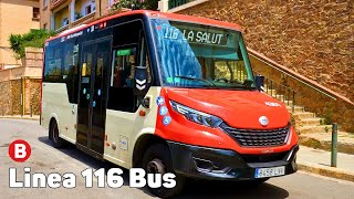 116 Bus  Autobús de Barcelona  Viaje completo [upl. by Isolda]