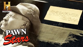 Pawn Stars Teddy Roosevelts RARE Rough Riders Flag Season 9 [upl. by Notanhoj]